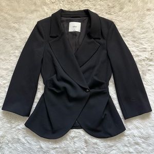 Aritzia Wilfred Blazer Selina Button Front Black 6